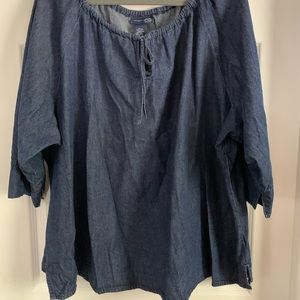 Lightweight jean material top